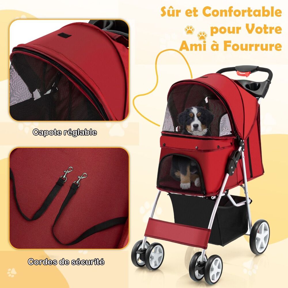 poussette sure et confortable pour votre ami a fourrure