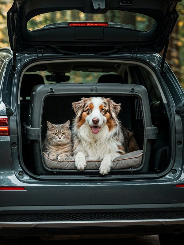 cage chien chat arrière voiture