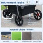 Poussette robuste pour petits chiens et chats