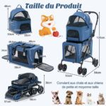 Poussette Pour 2 Chiens dimenssions