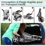 rangement d une poussette pour chien male de voiture