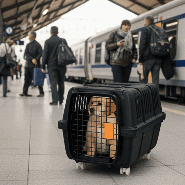 Cage Chien Cargo Roue gare sncf