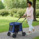 poussette pour chien 20 kg dans le parc public