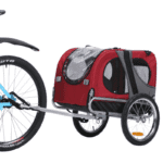 Ceinture sécurité antidérapante remorque vélo pliable rouge