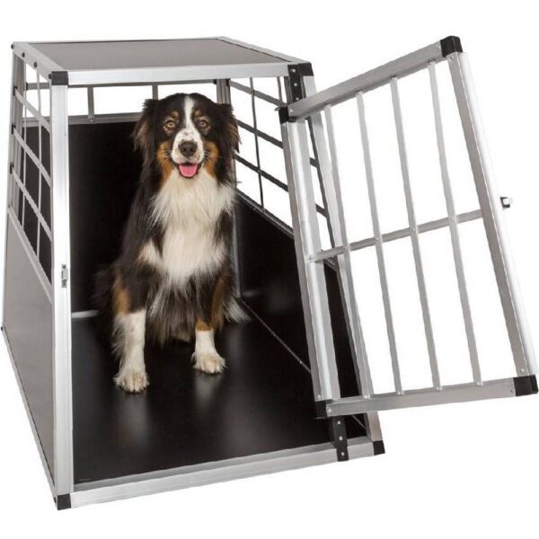 Cage De Transport En Alu Pour Gros Chiens Taille L cage ouverte