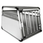 Cage Transport Chien Aluminium Tubes Ronds Taille M 69 x 54 x 50 cm