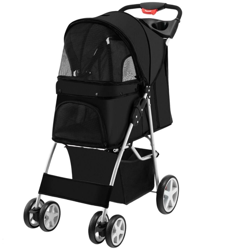 poussette pour chien noir