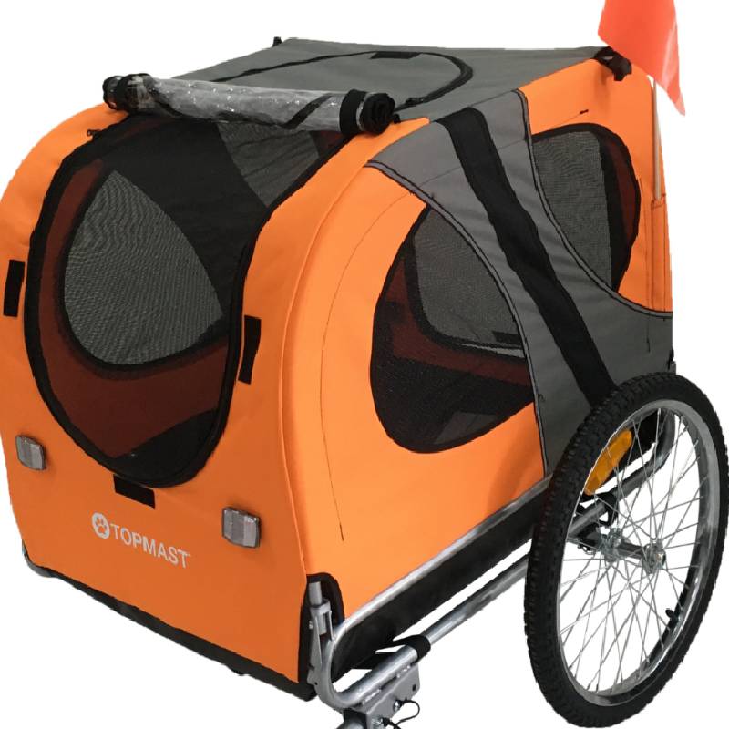 Structure renforcée remorque vélo chien Topmast grandes fenêtres en maille