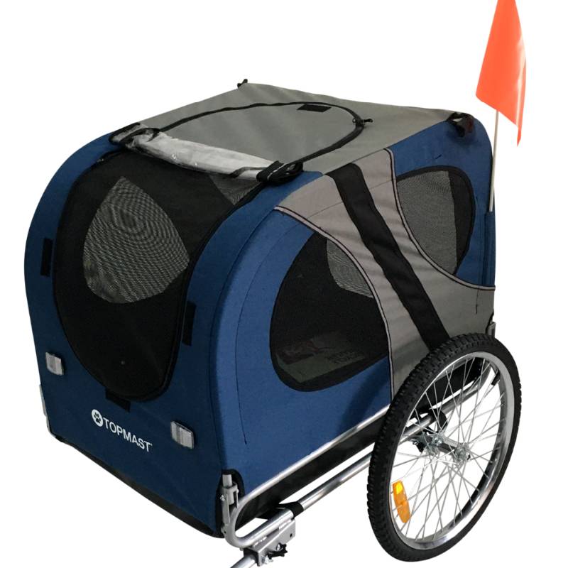 Installation facile remorque chien derrière vélo sur essieu arrière