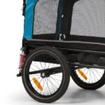 remorque vélo chien amortisseur vu rues arrières