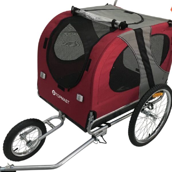 Remorque pour chien de taille moyenne en mode jogging