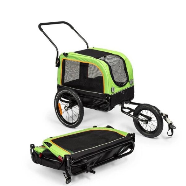 remorque poussette pour chien déplie et plié