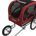 Remorque vélo pour chien XL pliée, facile à transporter et stocker