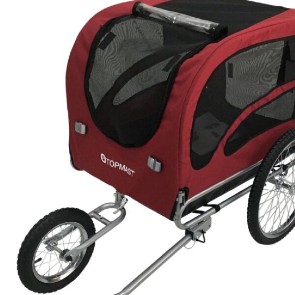 Remorque vélo pour chien XL pliée, facile à transporter et stocker