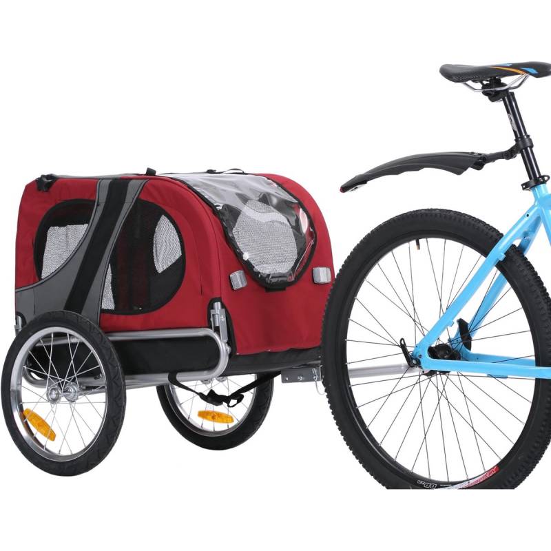 Grande capacité remorque rouge 40 kg pour chiens moyens et grands