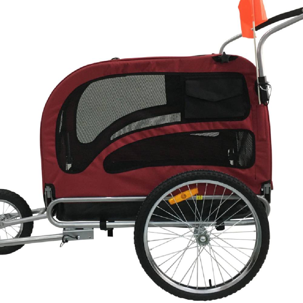 Détail de la toile résistante et ventilée de la remorque XL pour chien