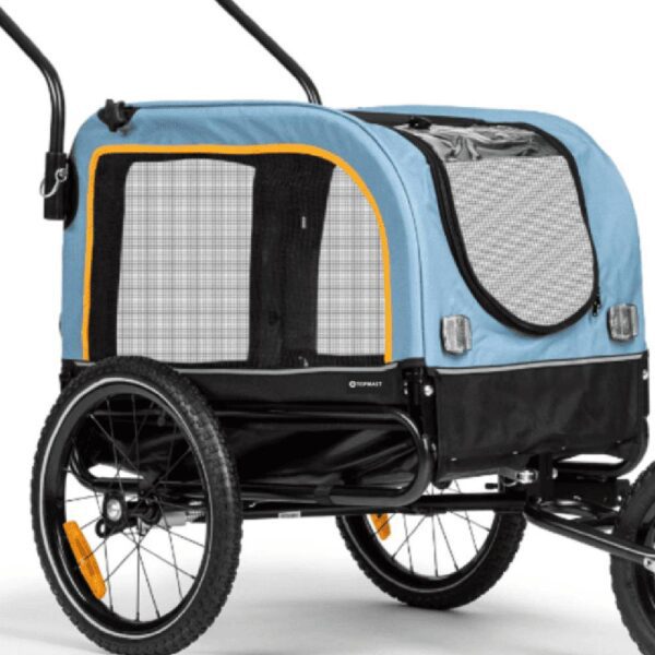 Remorque vélo pour chien 30 kg sécurité gros plan