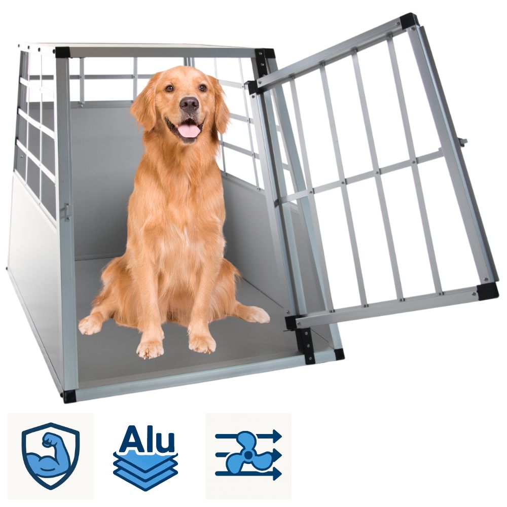 Cage De Transport Alu Pour Grand Chien Taille L chien Labrador Retriever
