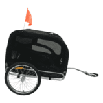 Remorque transport canine pliable nylon noir pour 40 kg