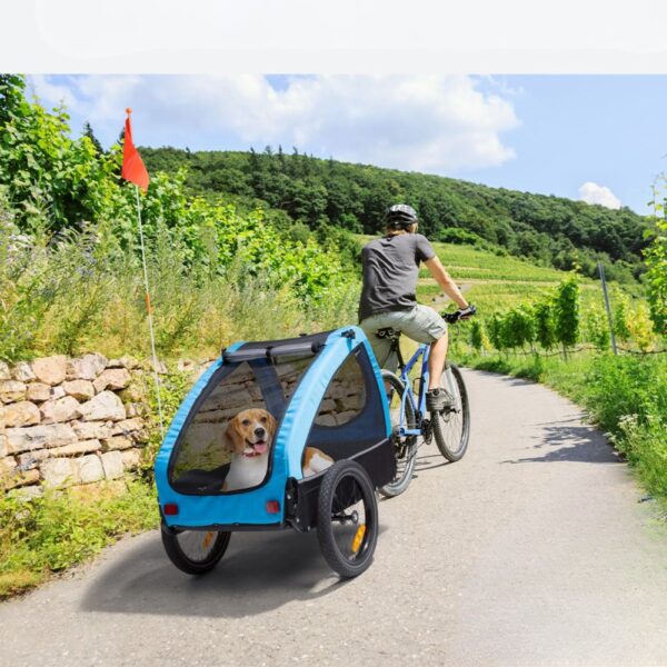 Remorque polyvalente chien velo 45 kg adre tubulaire en acier thermolaqué