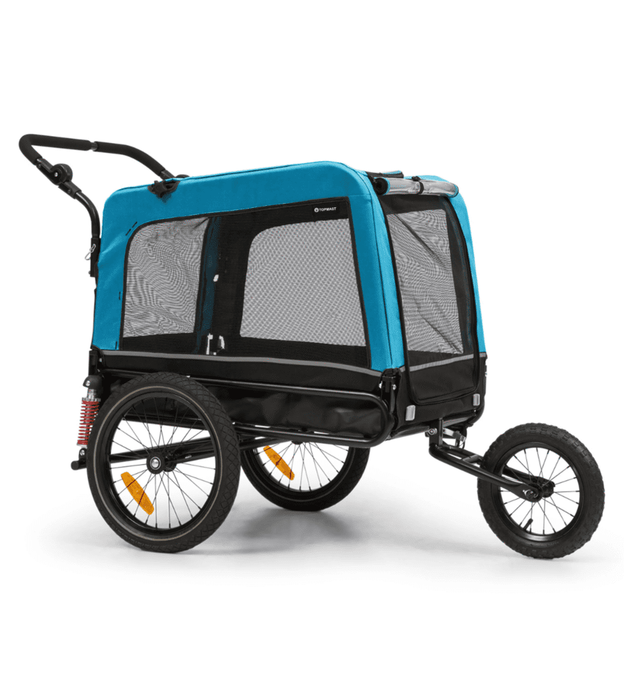 remorque velo chien amortisseur