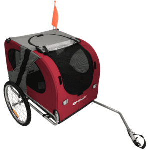 Remorque vélo pour chien 40 kg pliable rouge Topmast Original