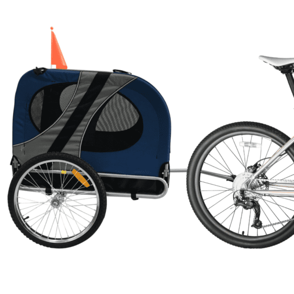 Remorque pour chien derrière vélo Topmast Original bleu large