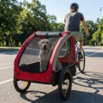 remorque velo chien 45 kg rouge