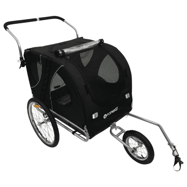Remorque vélo chien Topmast Easy Flow noire 40 kg