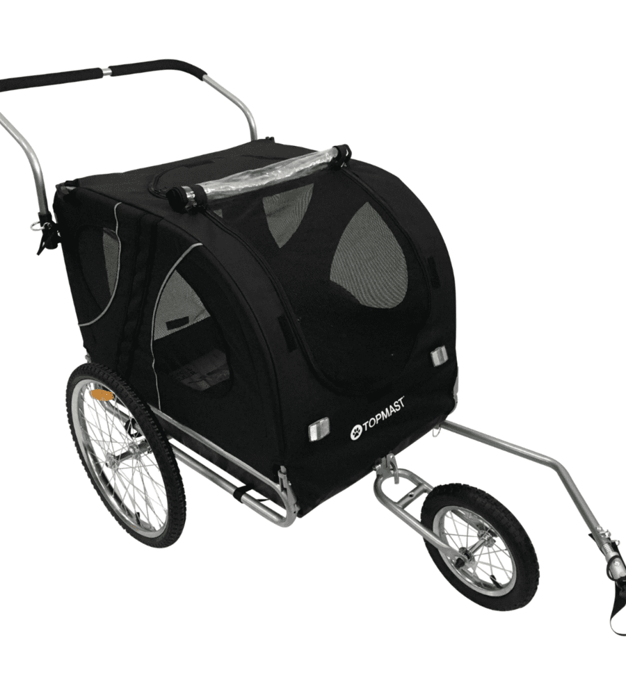 Remorque vélo chien Topmast Easy Flow noire 40 kg