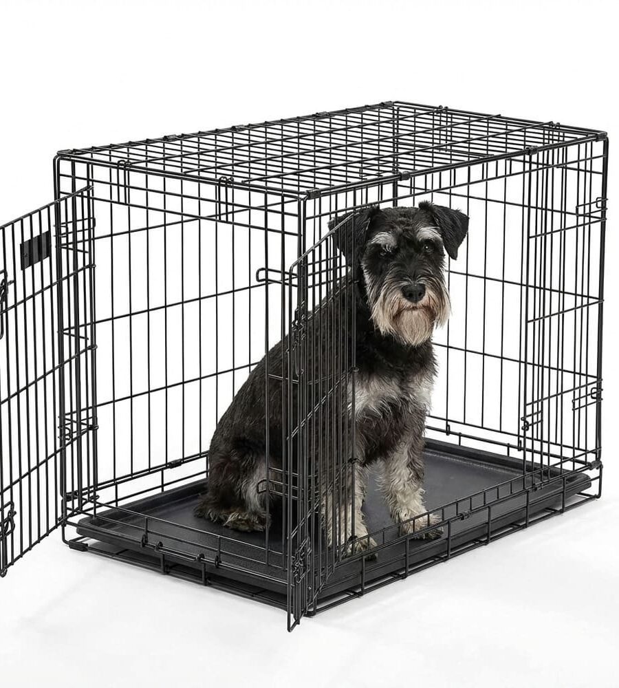 Cage métal noir M pour Cocker et Bulldog