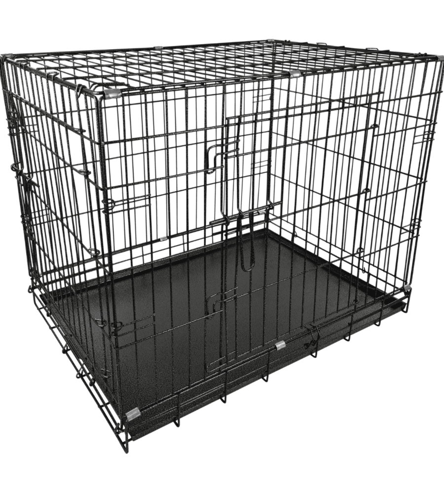Cage pliable chien Topmast Black Silver galvanisée