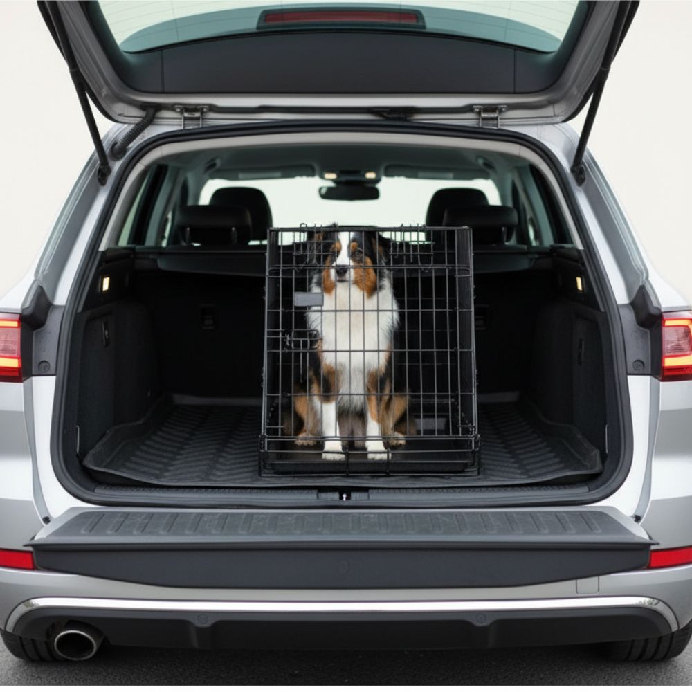 Caisse Chien dans la male Voiture avec chien dedans
