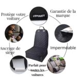 Couvre-siège voiture chien étanche nettoyage facile noir