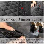 Booster seat chien 600D Oxford anti-griffures noir