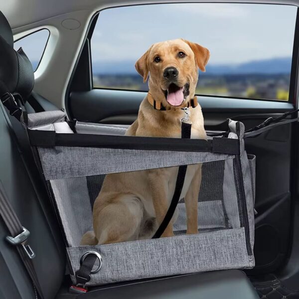 siège auto pour chien 20 kg gris