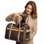 Sac de transport chien bandoulière style chic