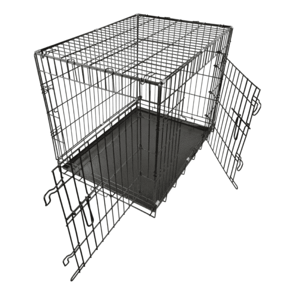 silver-dog-cage02 Box chien Topmast premium galvanisé fermeture coulissante crochet
