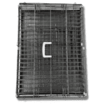 Caisse métal chien noir argent sécurité