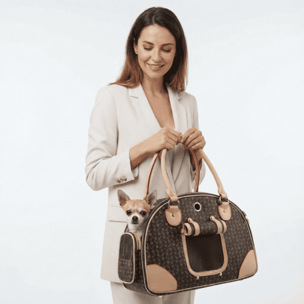 téléchargement (9) Sac de transport chihuahua cuir PU sac à main chic respirant