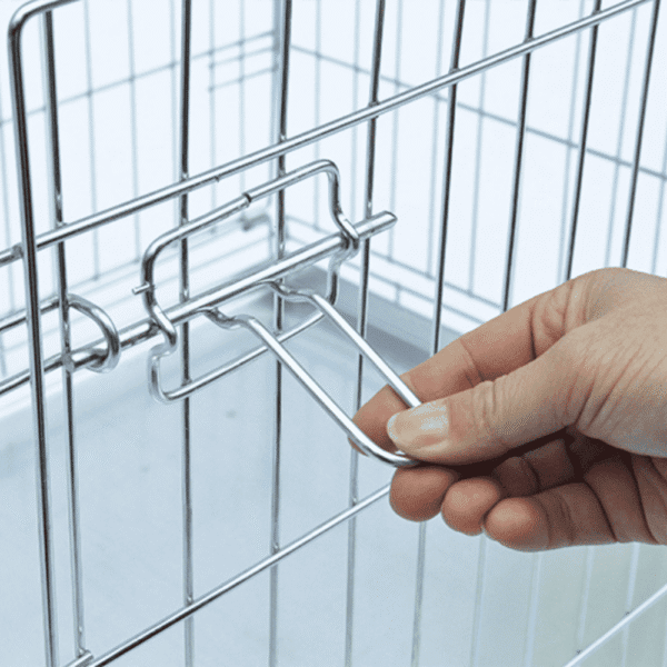 Cage transport chien S acier galvanisé anti-rouille 61x51x58 cm