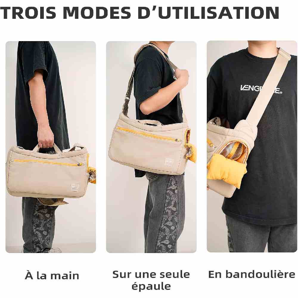 Sac de transport pour chien yorkshire panneau dur protection rotule