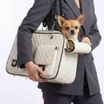 Sac transport chien noir 43x19x27 cm petit chien chat 3.5 kg