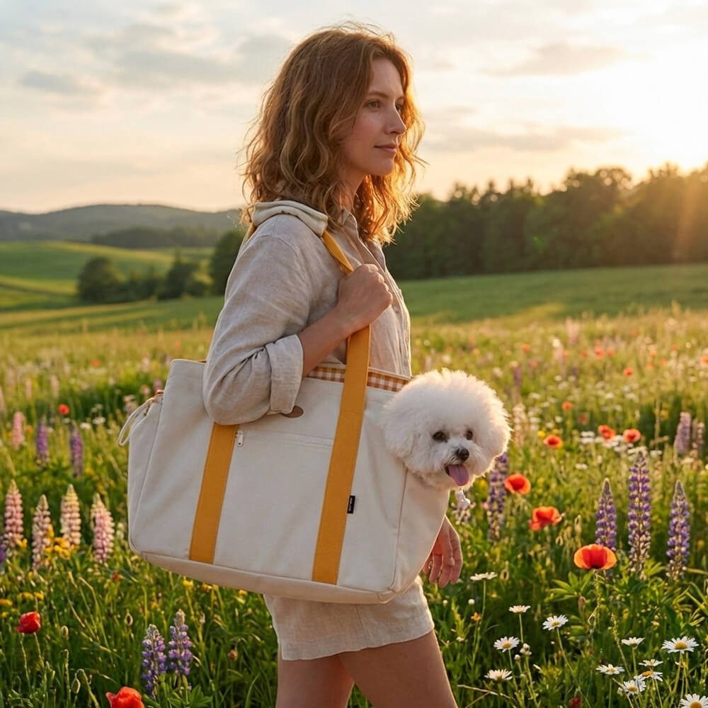 Sac chien coussin fond amovible lavable hygiène facile entretien