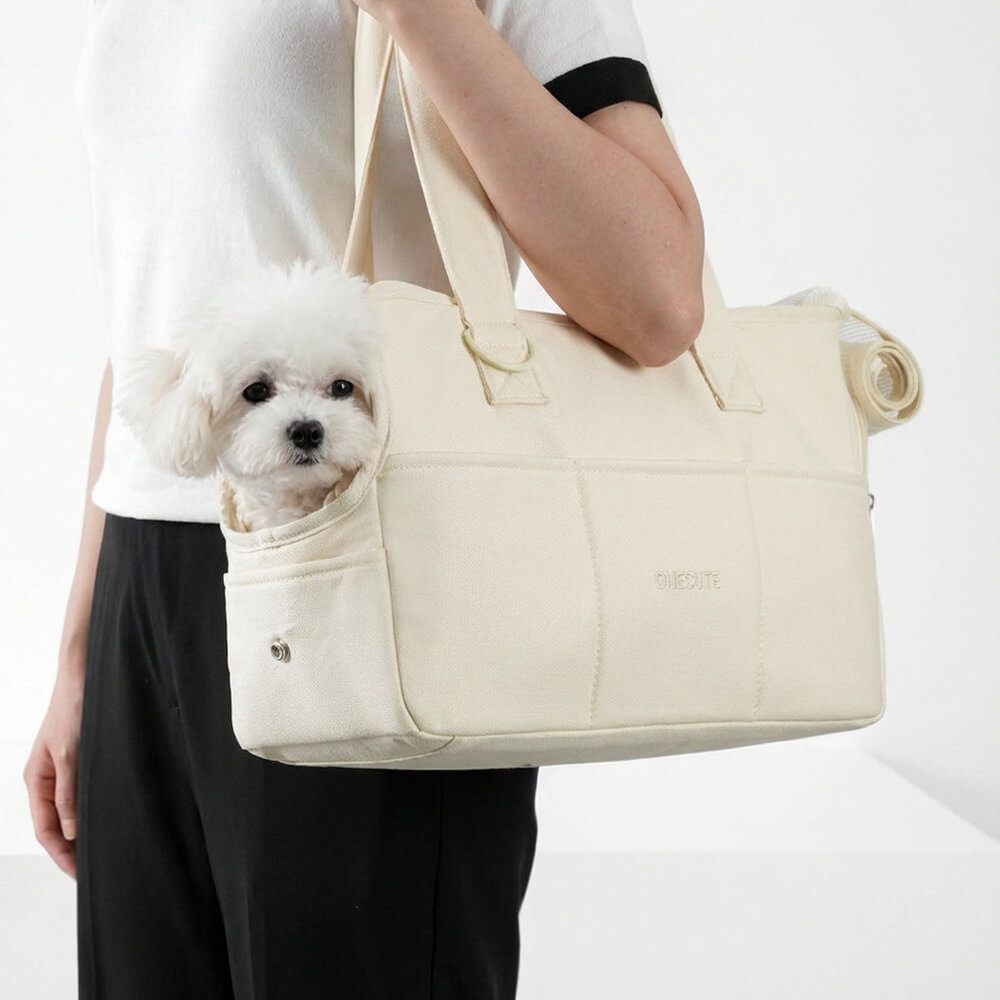 Sac de transport pour chien beige