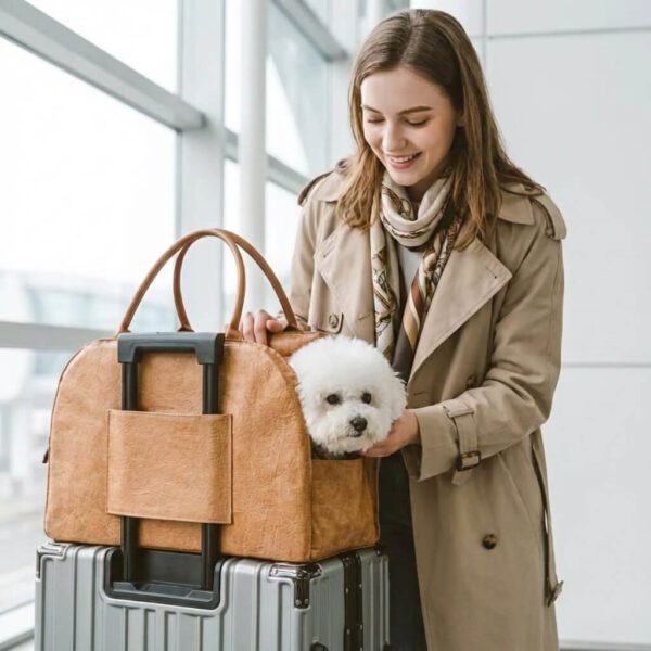 Sac transport sangle réglable fermoir métallique fixation collier anti-évasion