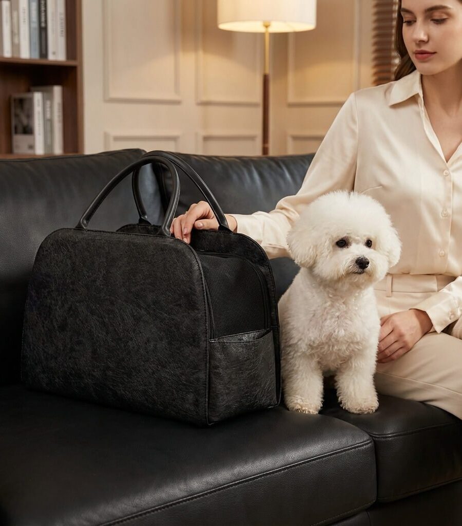Sac chien qualité supérieure PU leather durable facile nettoyer élégant