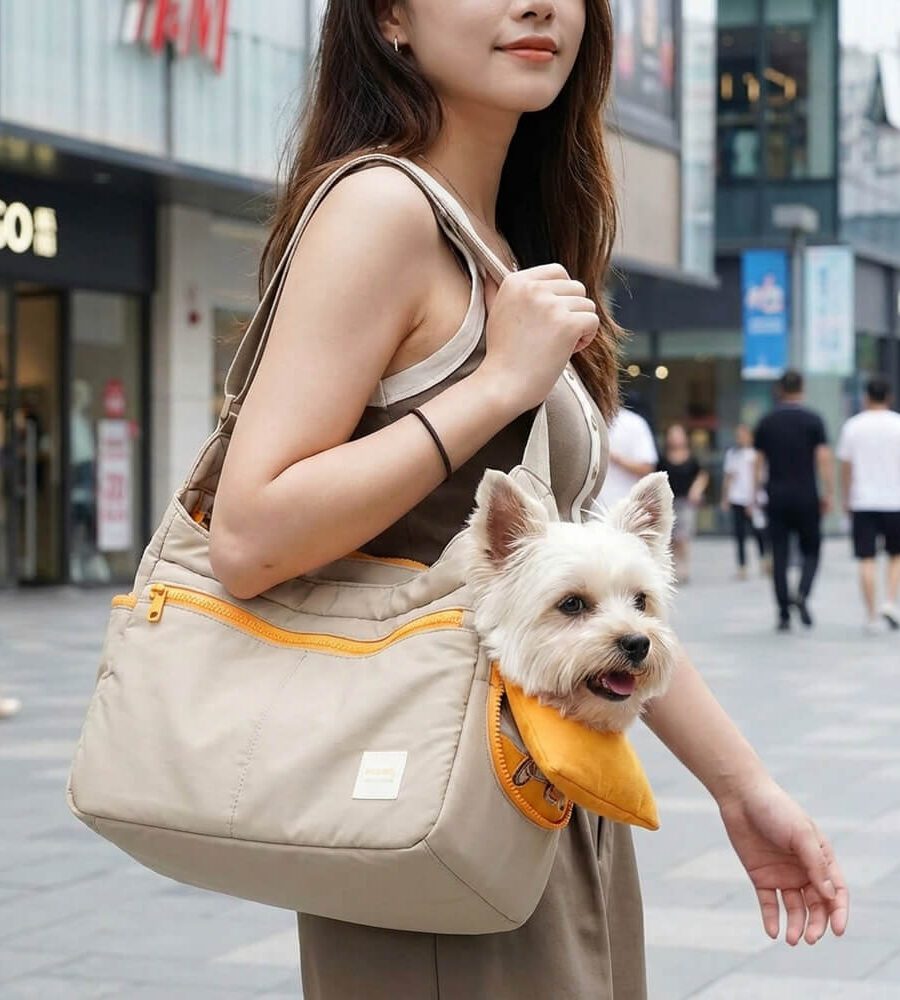 Sac de transport pour chien yorkshire coupe-vent confortable