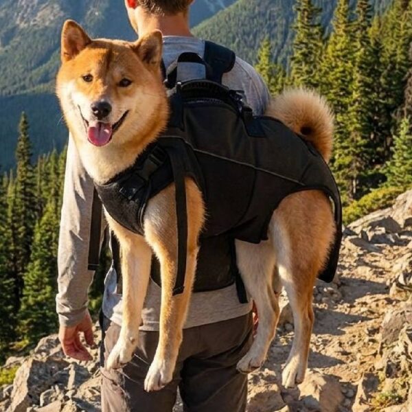 Sac à dos ventral chien 2,50-10kg mains libres randonnée camping vélo et moto sac ventral chien