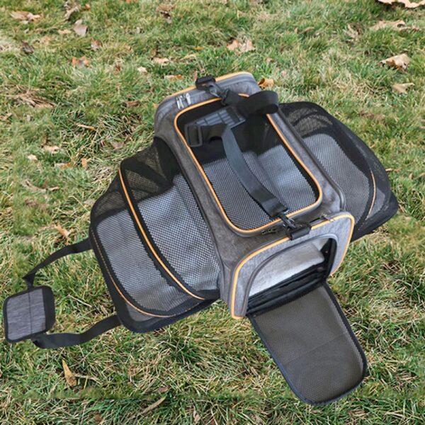 Sac Transport Chat Chien Extensible Bandoulière S Gris Orange sac transport